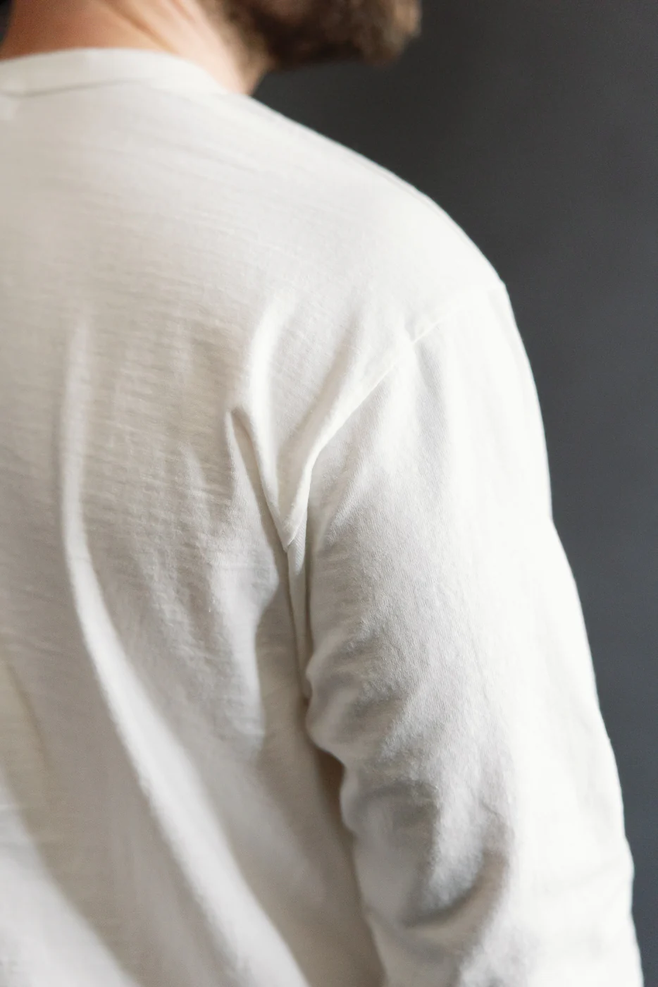 "Fallen Cotton" Midweight Tee Long Sleeve - Off White - Image 17