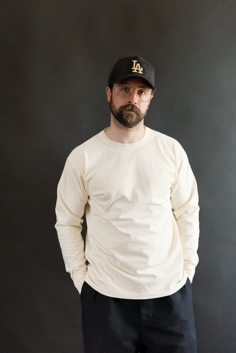 "Fallen Cotton" Midweight Tee Long Sleeve - PD Cream - Image 8