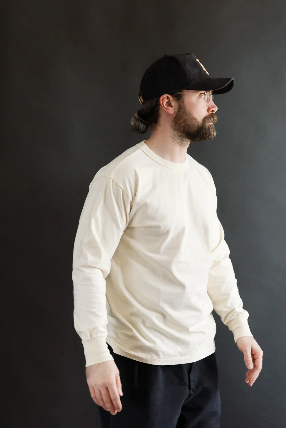 "Fallen Cotton" Midweight Tee Long Sleeve - PD Cream - Image 9