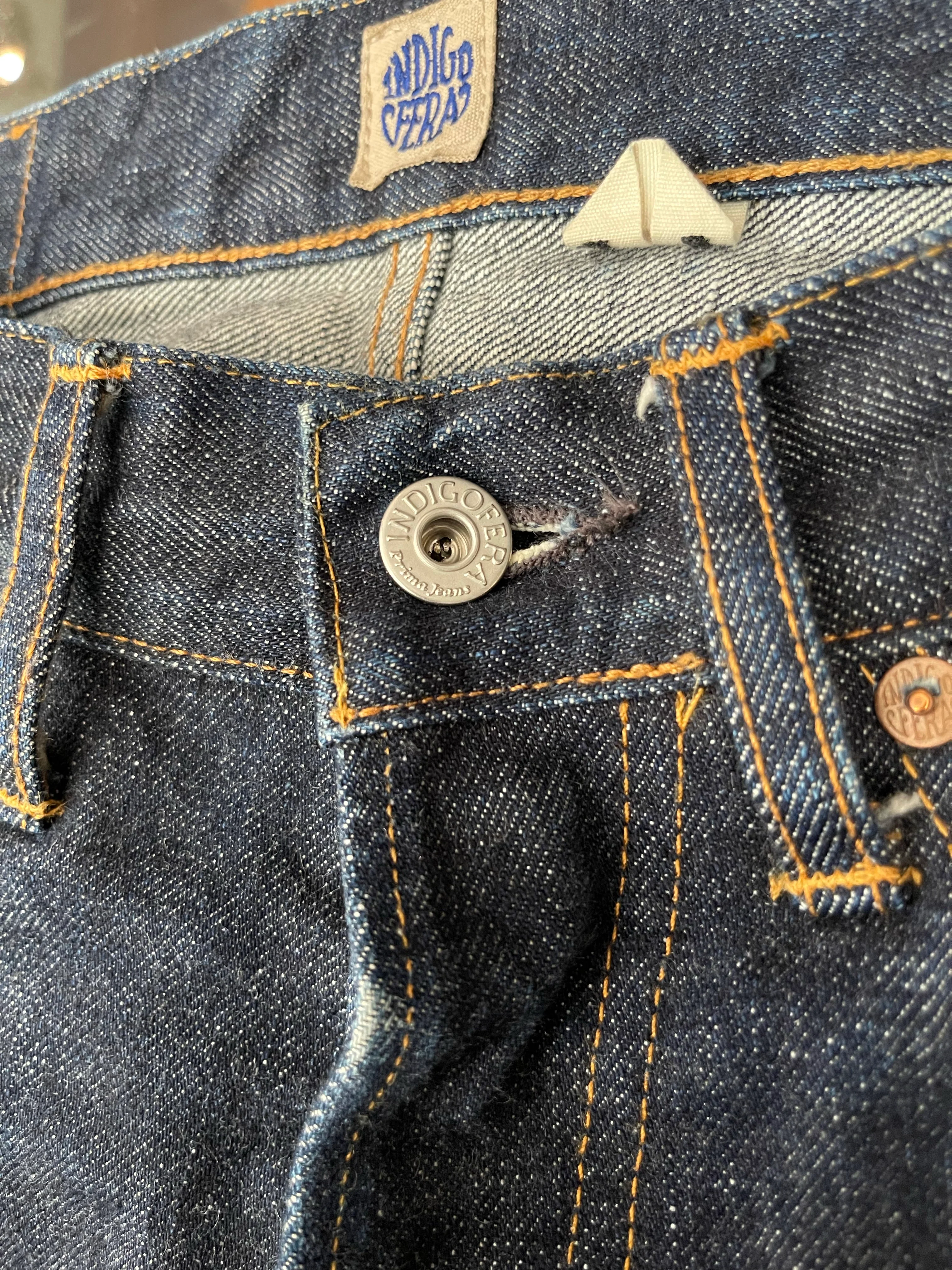 Gently Used Indigofera Buck Jeans in 18oz Selvedge - Indigo - Image 6
