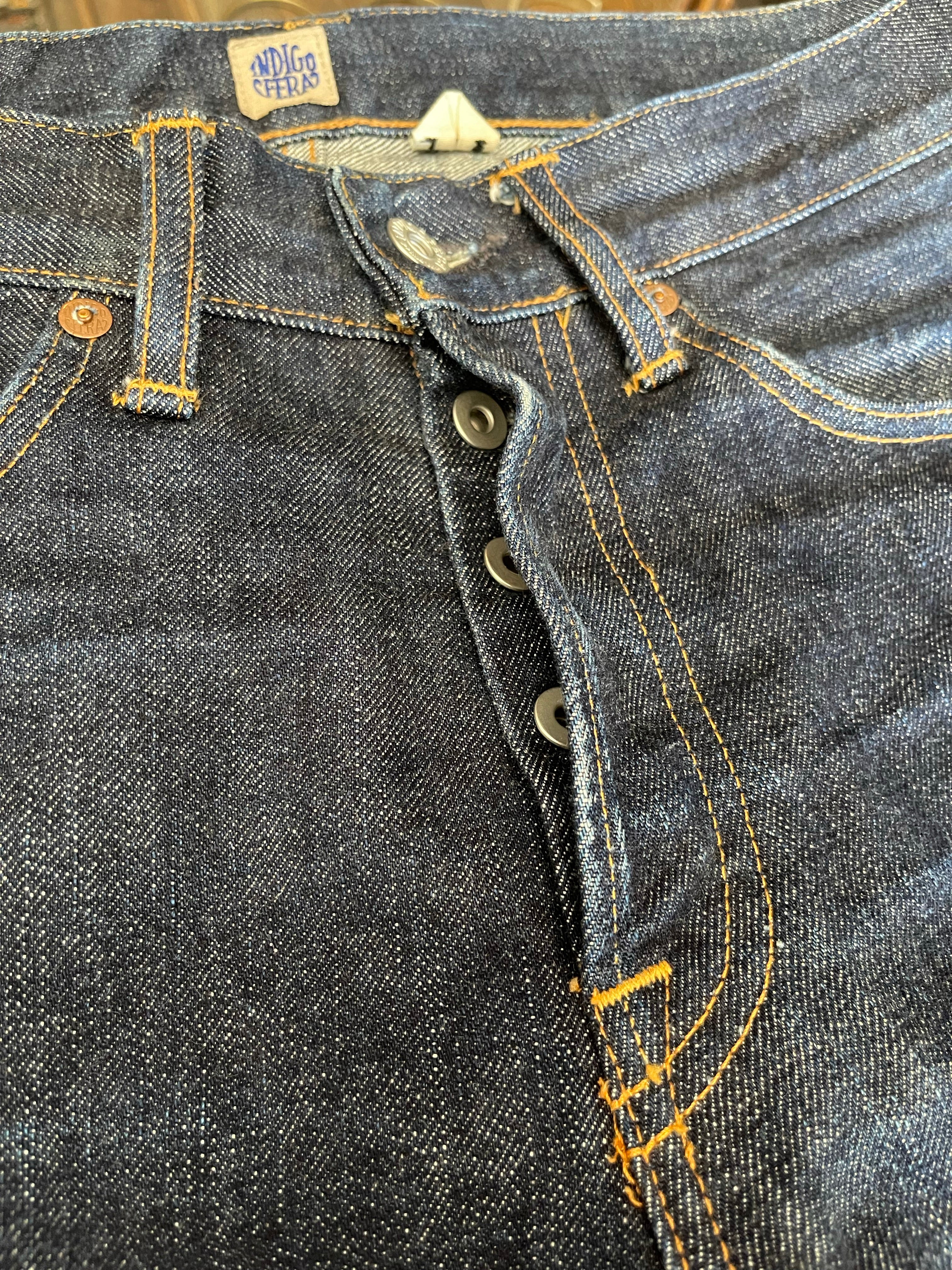 Gently Used Indigofera Buck Jeans in 18oz Selvedge - Indigo - Image 7