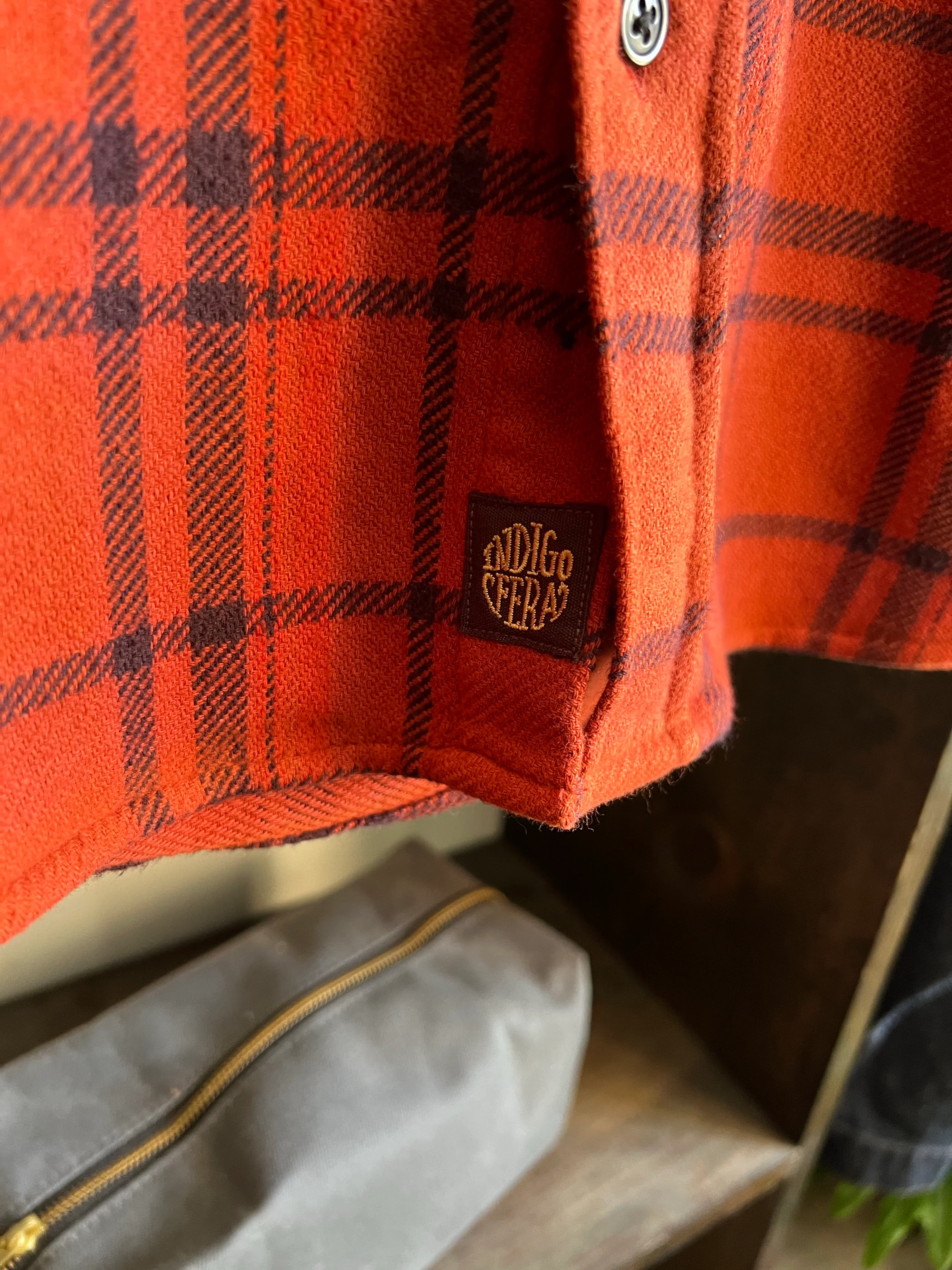 Gently Used Indigofera Delray Flannel - Red Overdye - Medium - Image 6