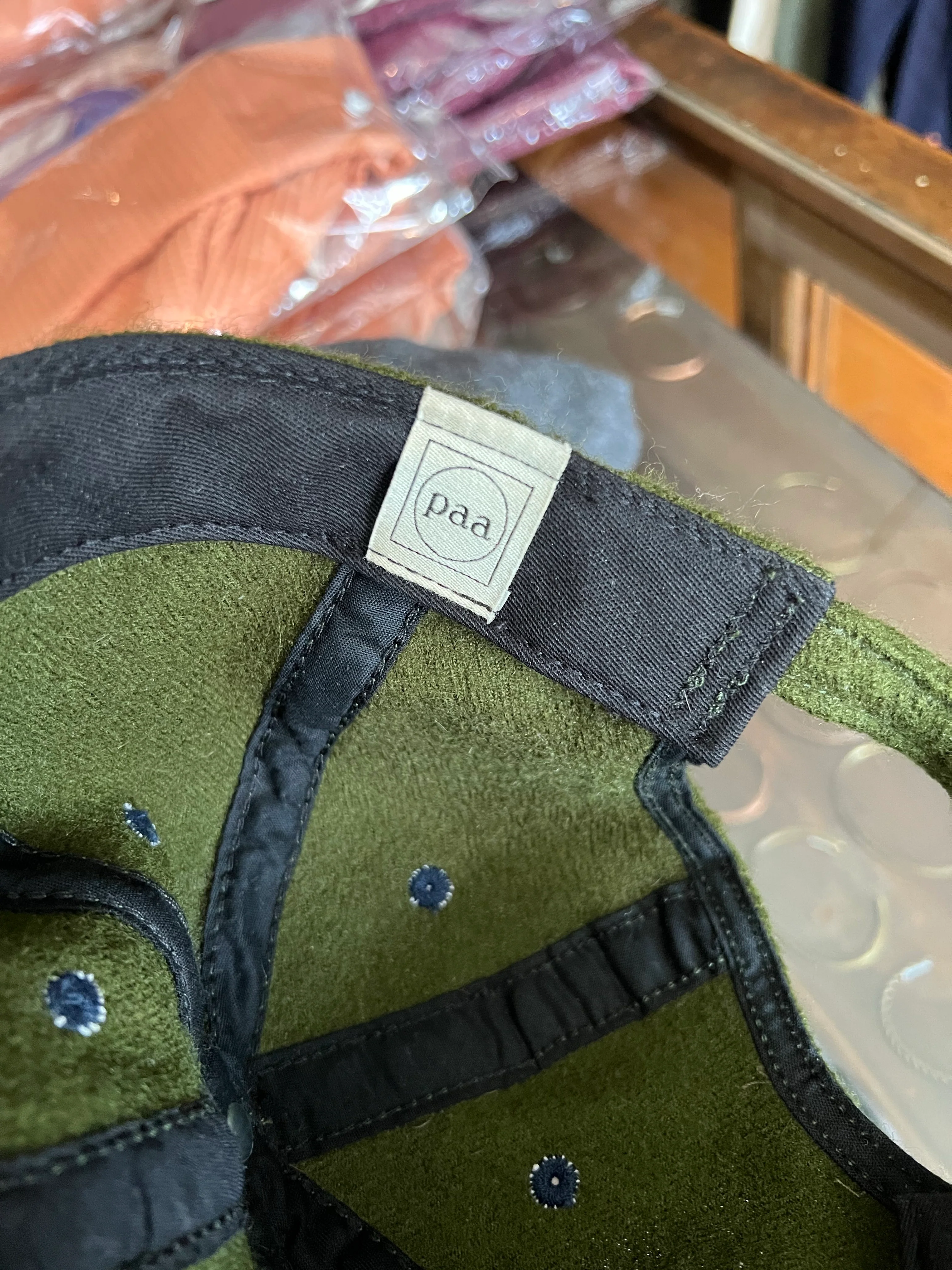 Gently Used Paa Wool Two Caps Bundle - Green/Navy, Heather Gray - Image 2