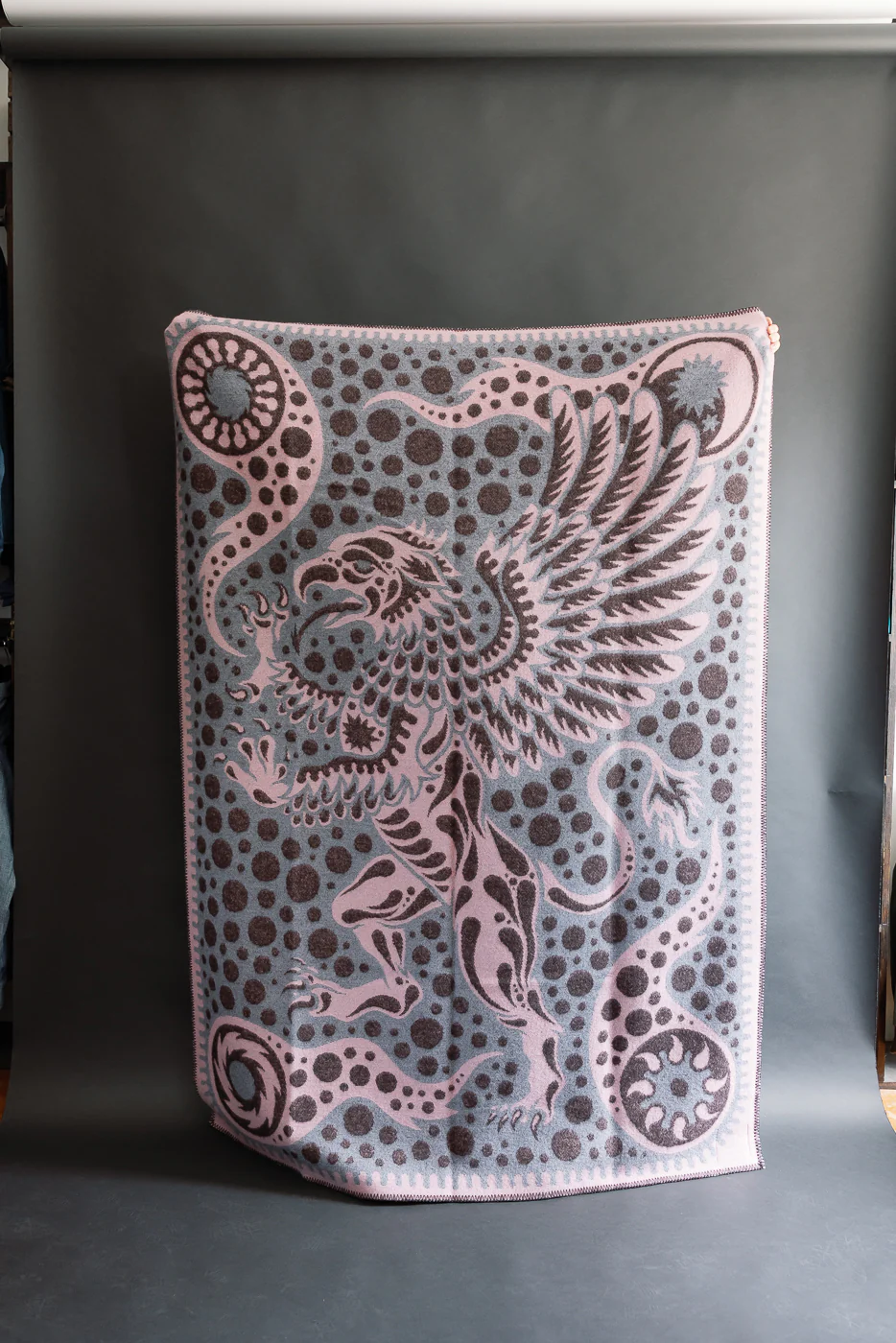 Gryphon Wings Blanket - Black, Blush - Image 9