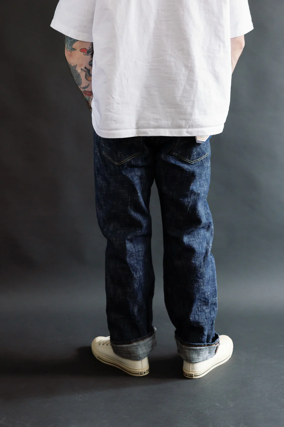 15oz Skein Dyed Slubby Green Indigo Selvedge Jeans - Slim Straight Fit - Image 13