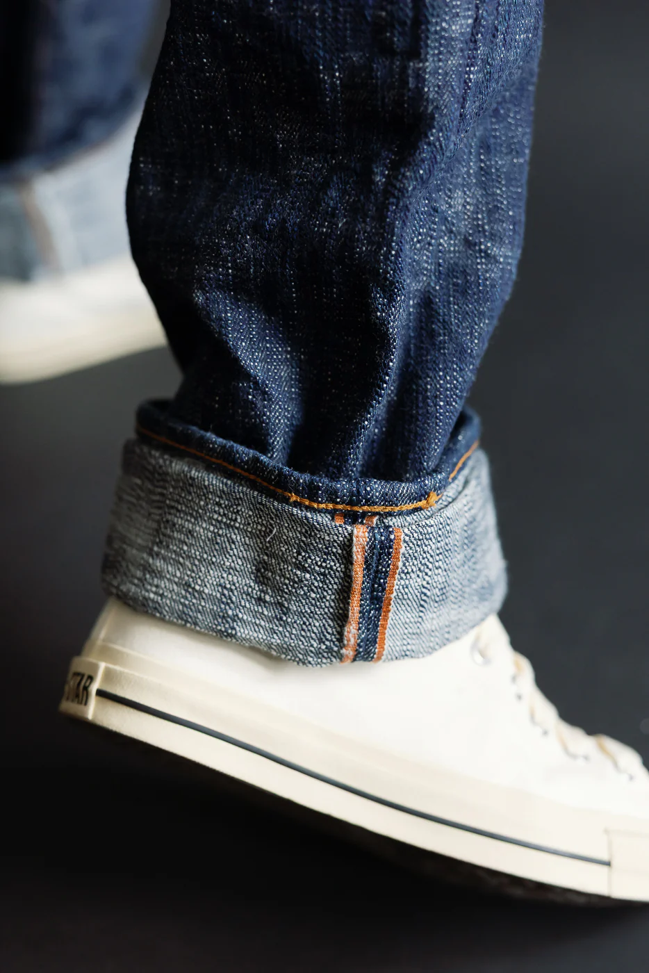 15oz Skein Dyed Slubby Green Indigo Selvedge Jeans - Slim Straight Fit - Image 21