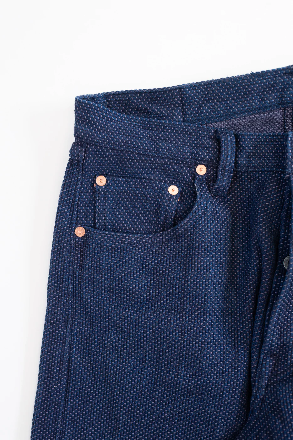 14.5oz Double-Yarn Sashiko Selvedge Jeans - Heritage Straight - Image 4