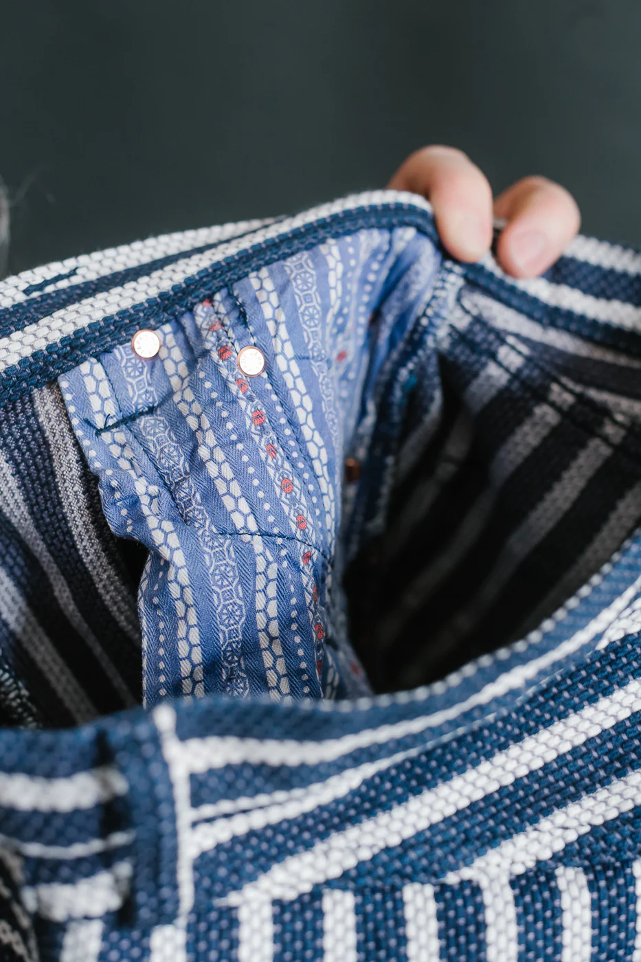 14.5oz Double-Yarn Stripe Sashiko Selvedge Jeans - Heritage Straight - Image 22