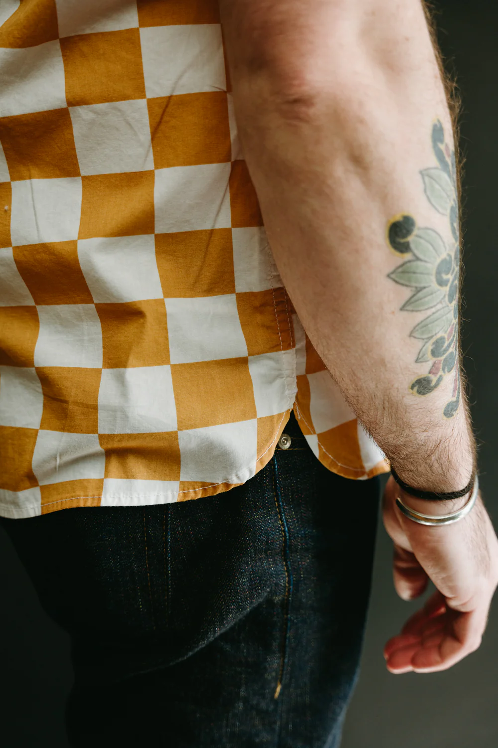 Hawaiian Shirt - Mustard Check - Image 12