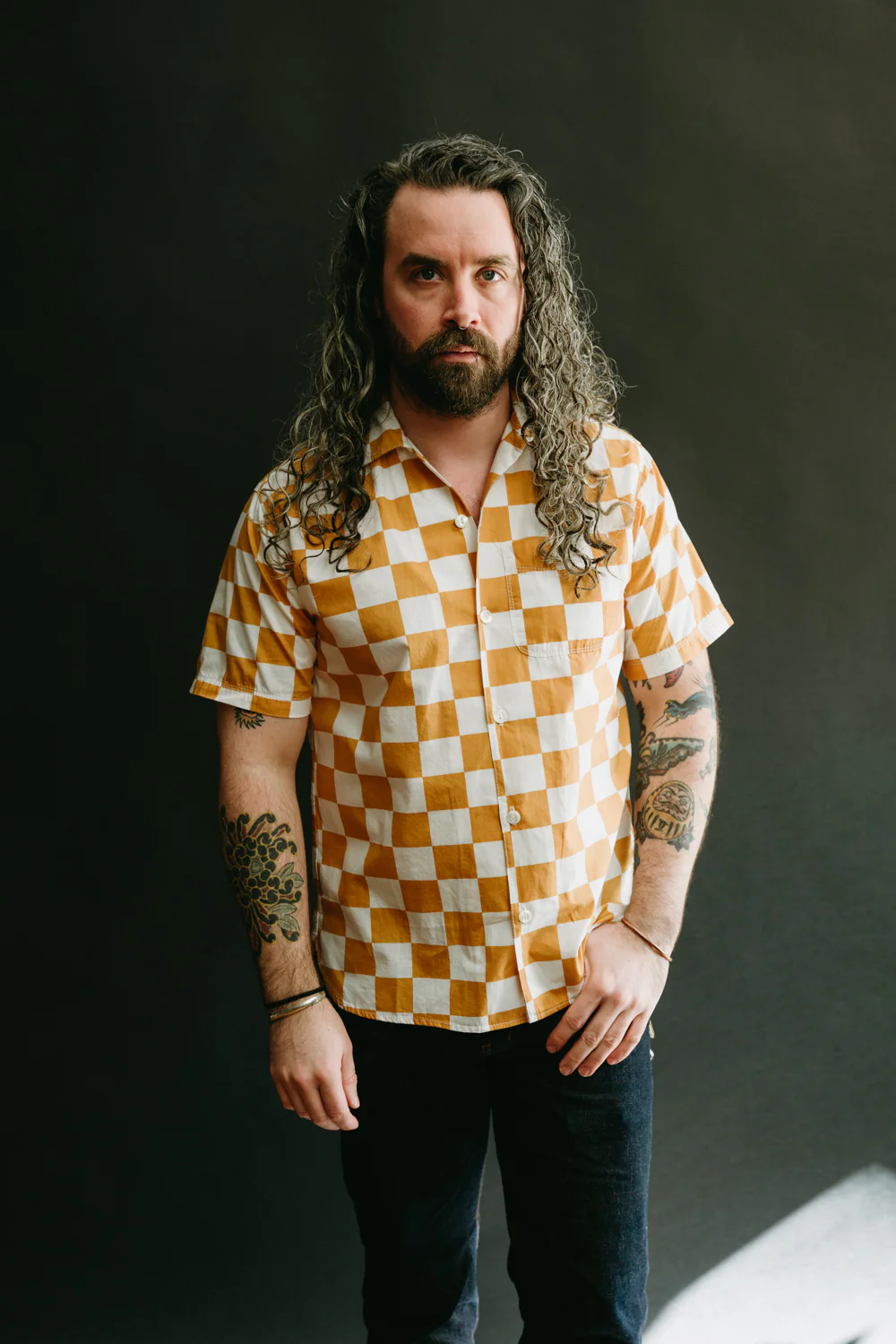 Hawaiian Shirt - Mustard Check - Image 7