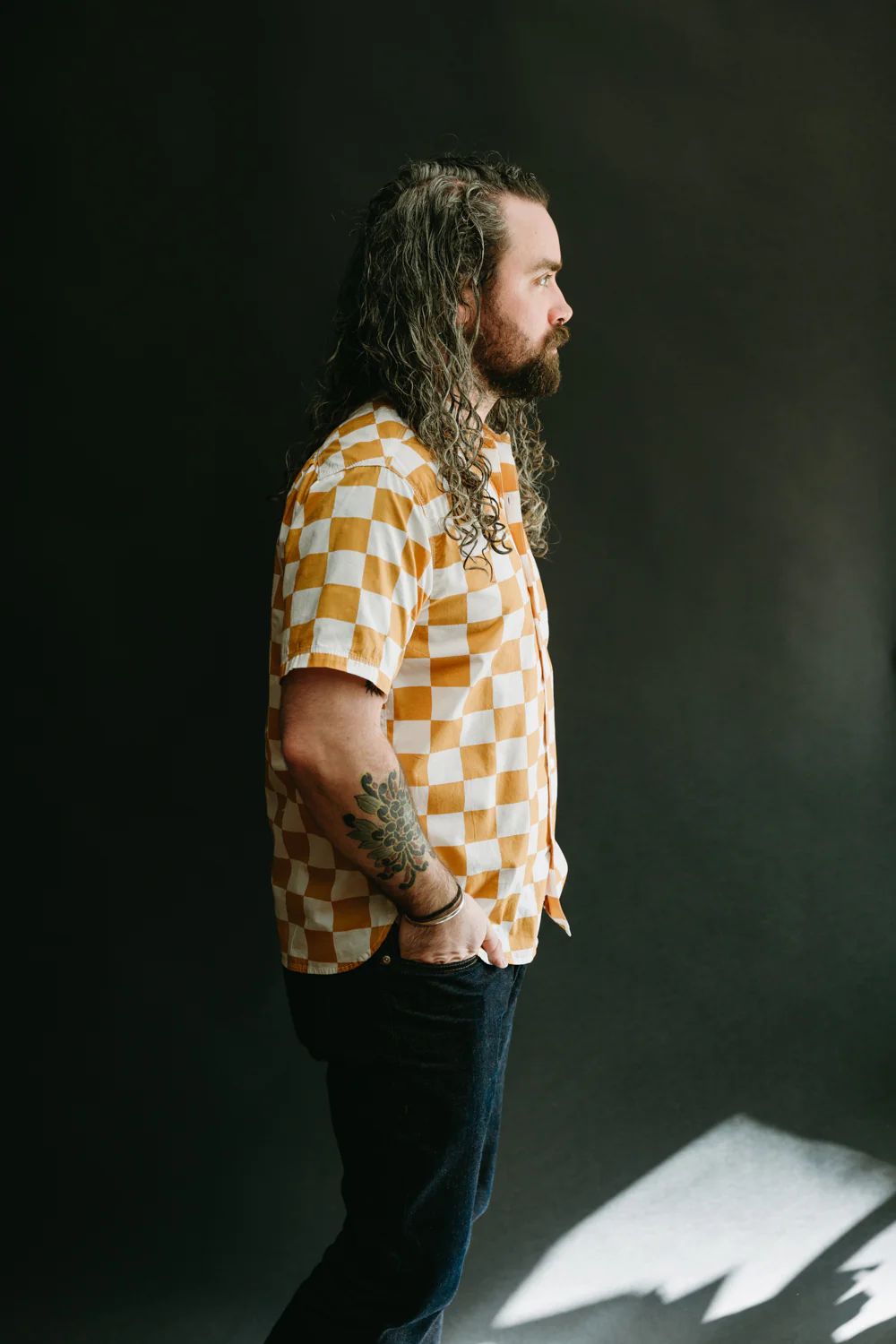 Hawaiian Shirt - Mustard Check - Image 9
