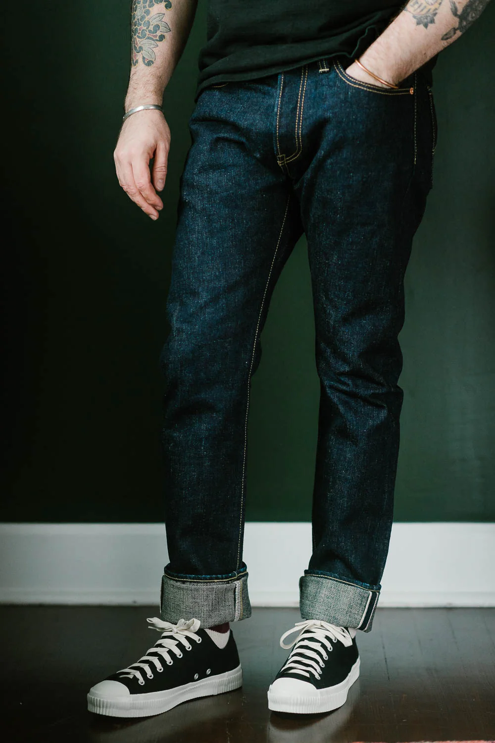 IH-555S-18 - 18oz Vintage Selvedge Denim Super Slim Cut Jeans - Indigo - Image 10