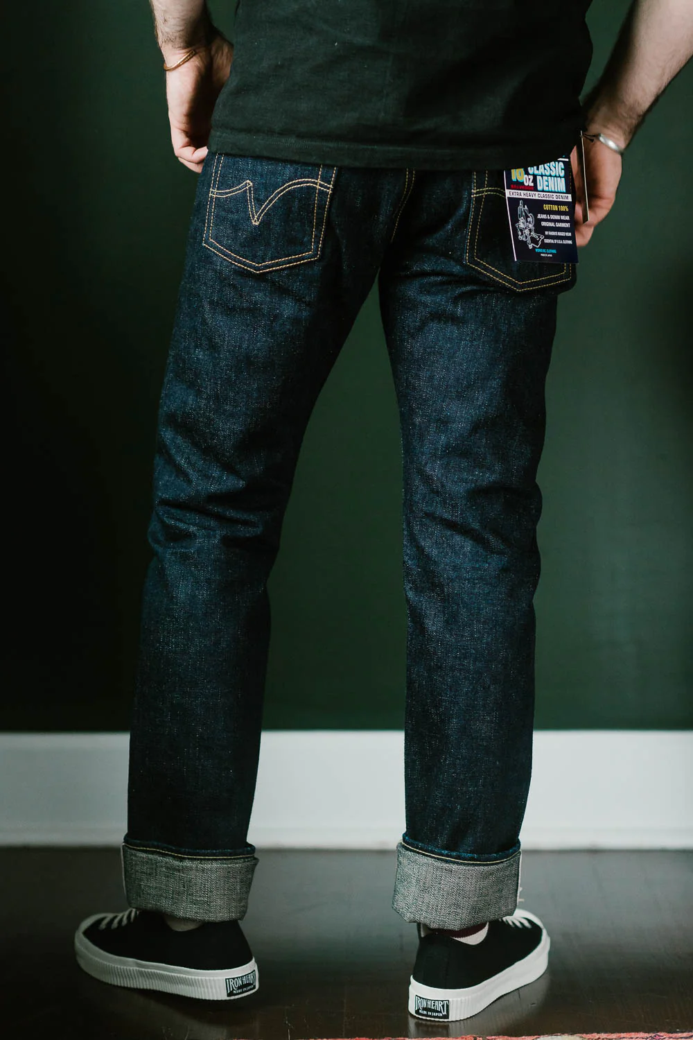 IH-555S-18 - 18oz Vintage Selvedge Denim Super Slim Cut Jeans - Indigo - Image 13