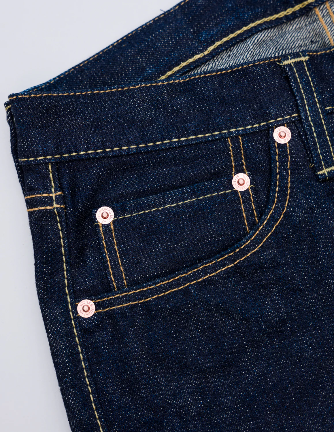 IH-555S-18 - 18oz Vintage Selvedge Denim Super Slim Cut Jeans - Indigo - Image 6