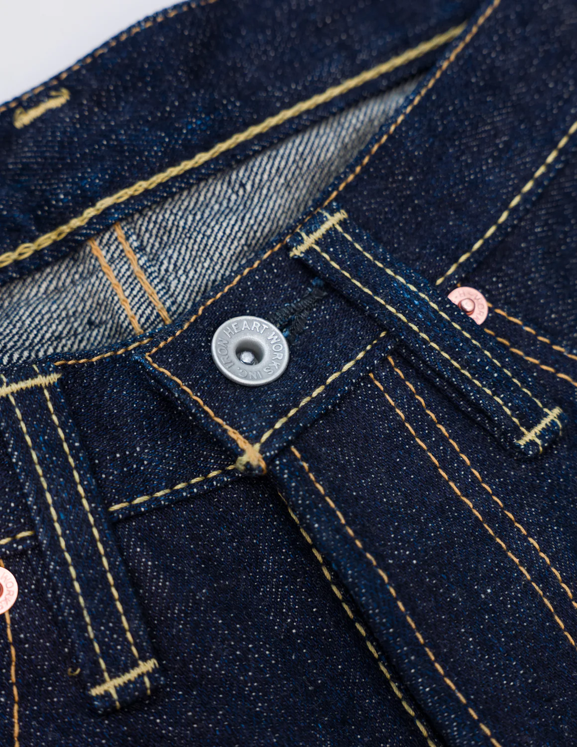 IH-555S-18 - 18oz Vintage Selvedge Denim Super Slim Cut Jeans - Indigo - Image 7