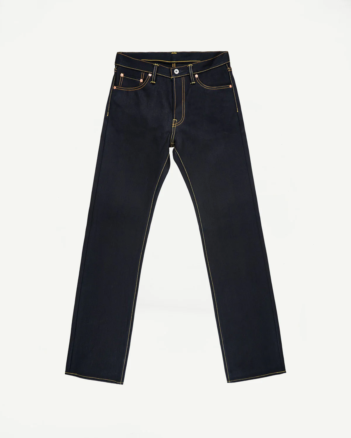 IH-634-XHSib - 25oz Selvedge Denim Straight Cut Jeans - Indigo/Black