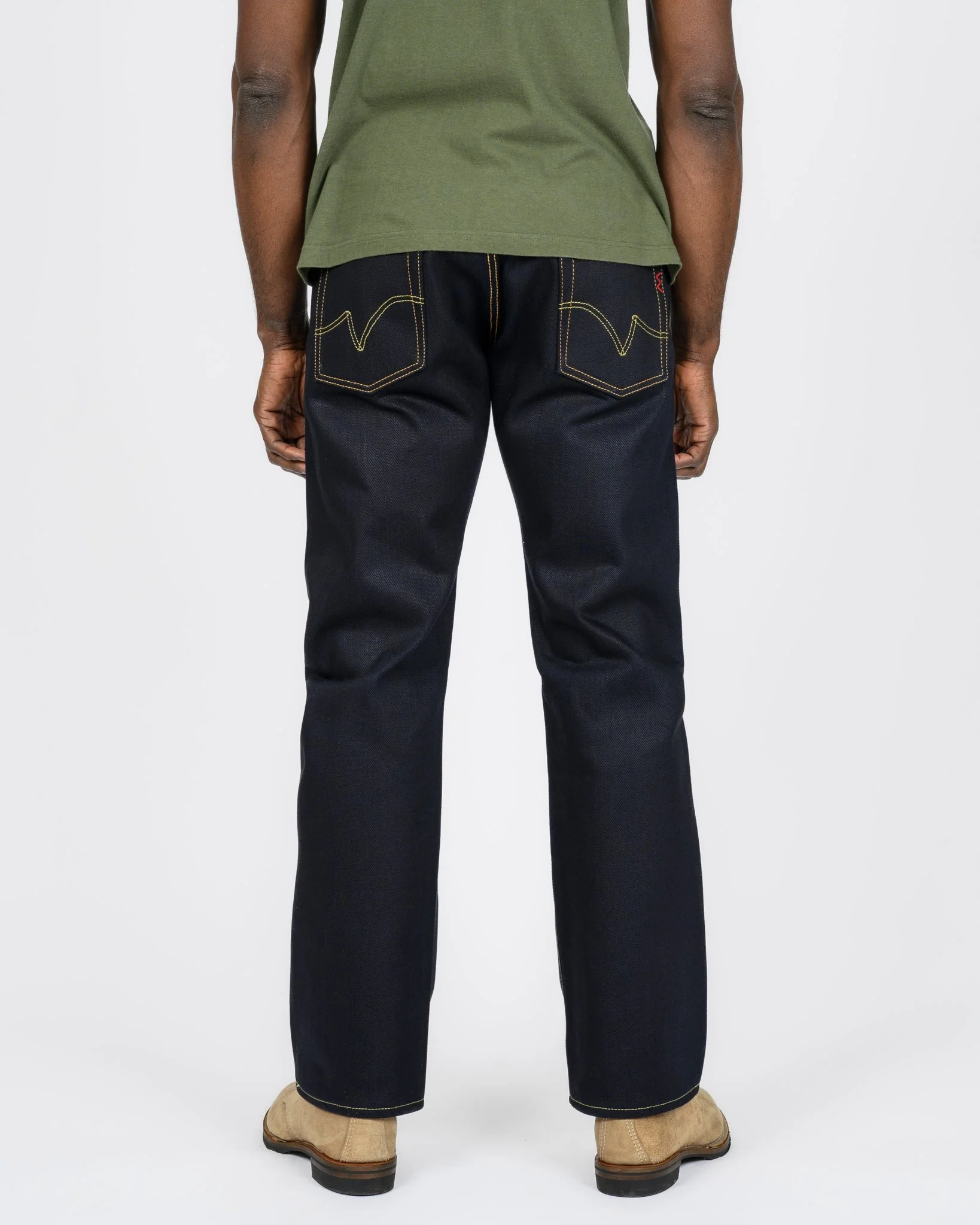IH-634-XHSib - 25oz Selvedge Denim Straight Cut Jeans - Indigo/Black - Image 14