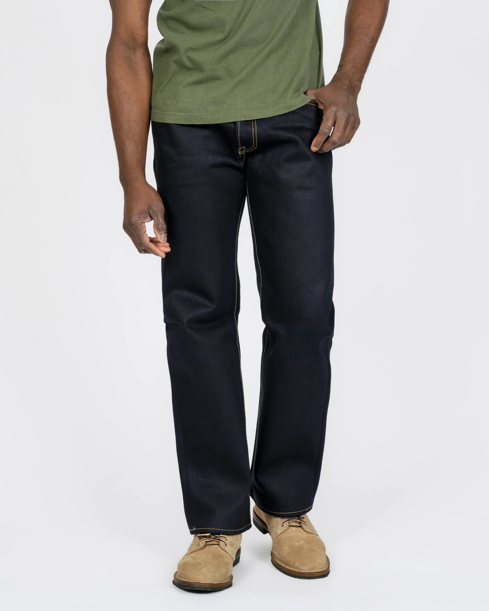 IH-634-XHSib - 25oz Selvedge Denim Straight Cut Jeans - Indigo/Black - Image 15