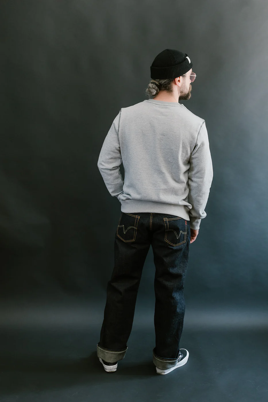 IH-634N - 17oz Selvedge Denim Straight Cut Jeans - Natural Indigo - Image 9
