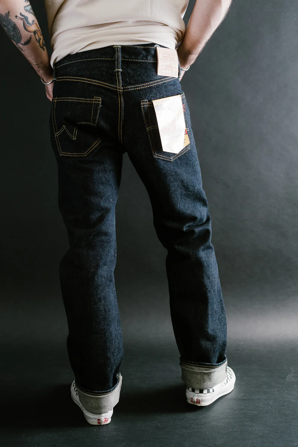 IH-666S-21 - 21oz Selvedge Denim Slim Straight Cut Jeans - Indigo - Image 14