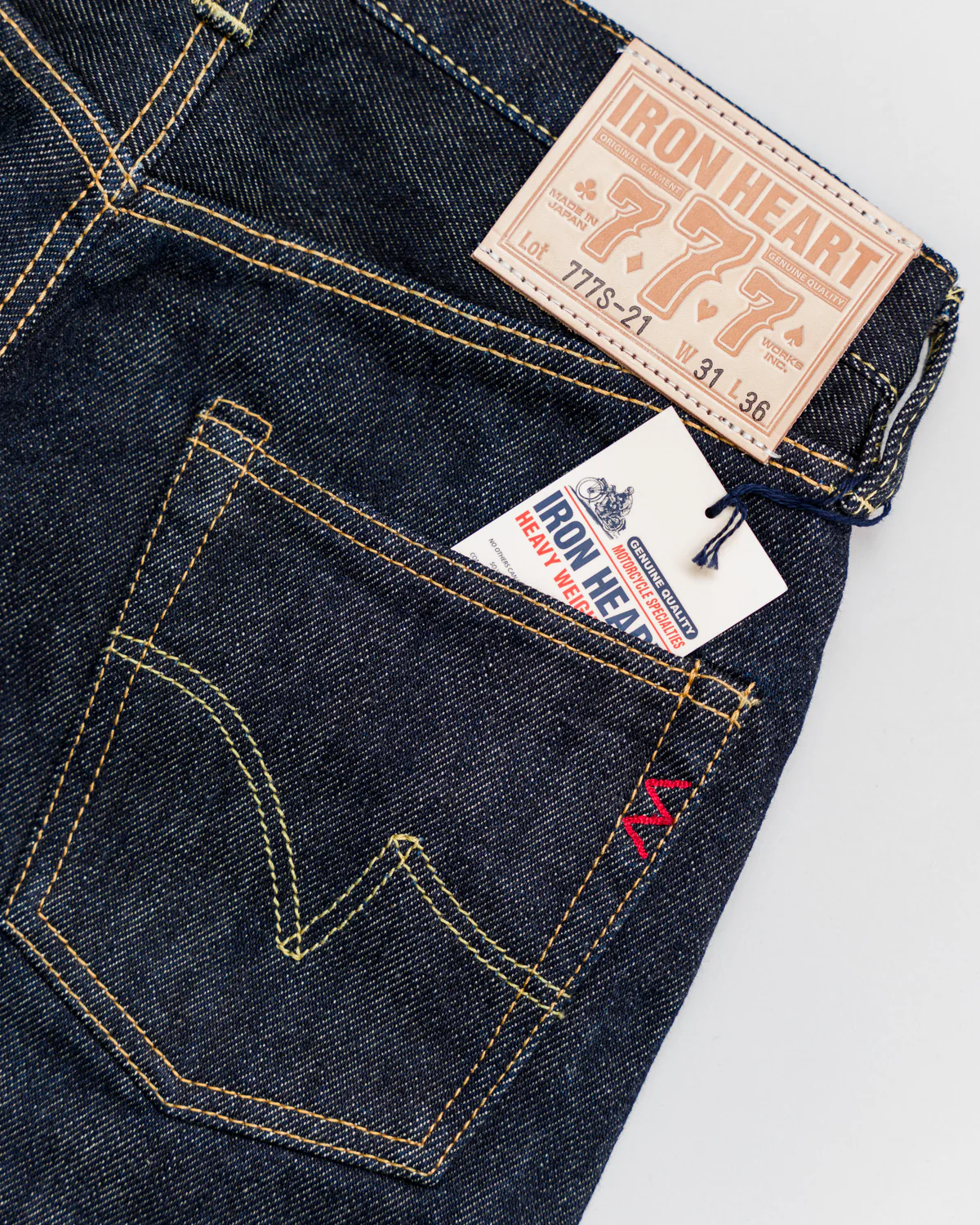 IH-777S-21 -21oz Selvedge Denim Slim Tapered - Indigo - Image 6