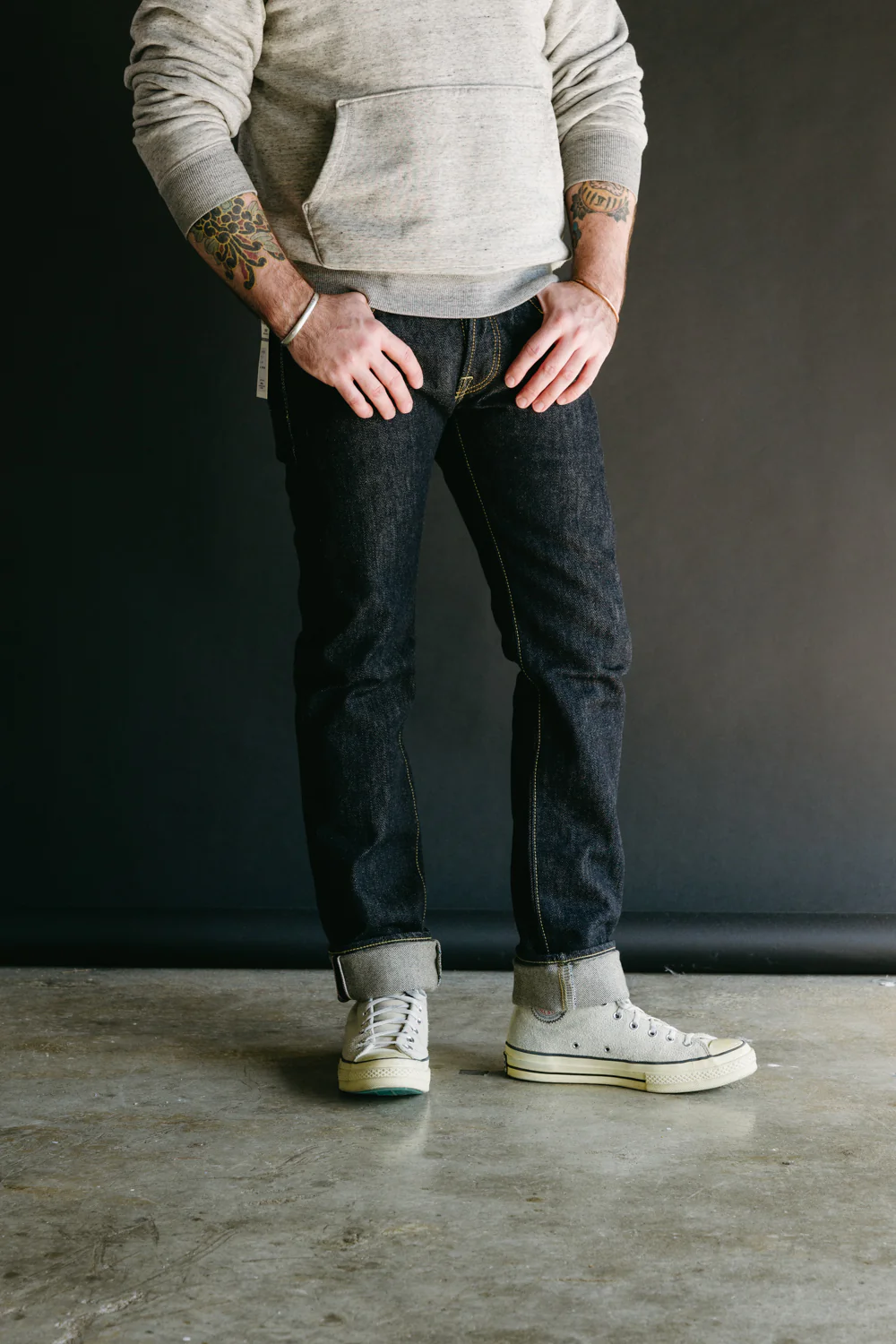 IH-777S-21 -21oz Selvedge Denim Slim Tapered - Indigo - Image 9