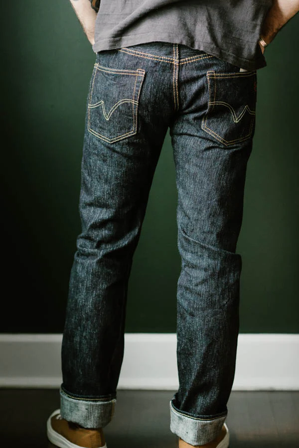 IH-777S-SLB - 16oz Slubby Selvedge Denim Slim Tapered Cut Jeans - Indigo - Image 15