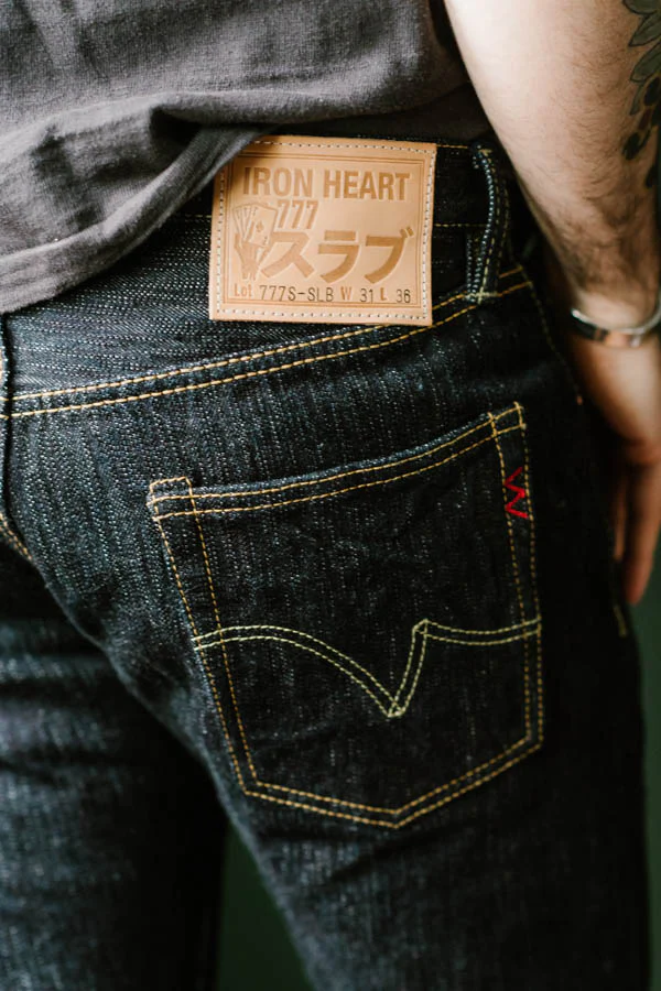 IH-777S-SLB - 16oz Slubby Selvedge Denim Slim Tapered Cut Jeans - Indigo - Image 24