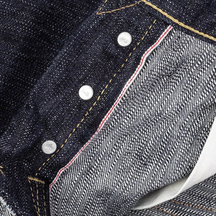 IH-777S-SLB - 16oz Slubby Selvedge Denim Slim Tapered Cut Jeans - Indigo - Image 5