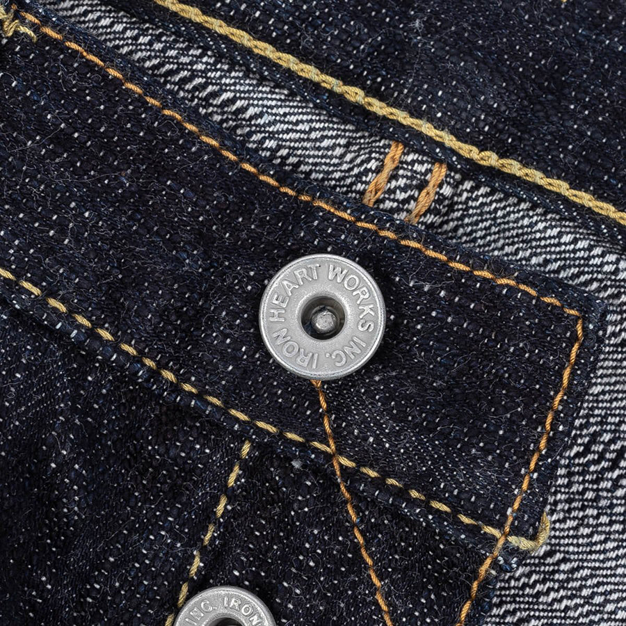 IH-777S-SLB - 16oz Slubby Selvedge Denim Slim Tapered Cut Jeans - Indigo - Image 7