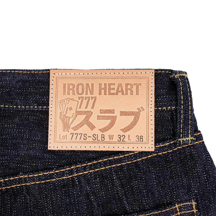 IH-777S-SLB - 16oz Slubby Selvedge Denim Slim Tapered Cut Jeans - Indigo - Image 9