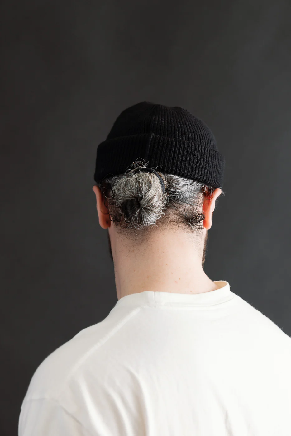 IHG-080-BLK - 100% Wool Ribbed Beanie - Black - Image 8