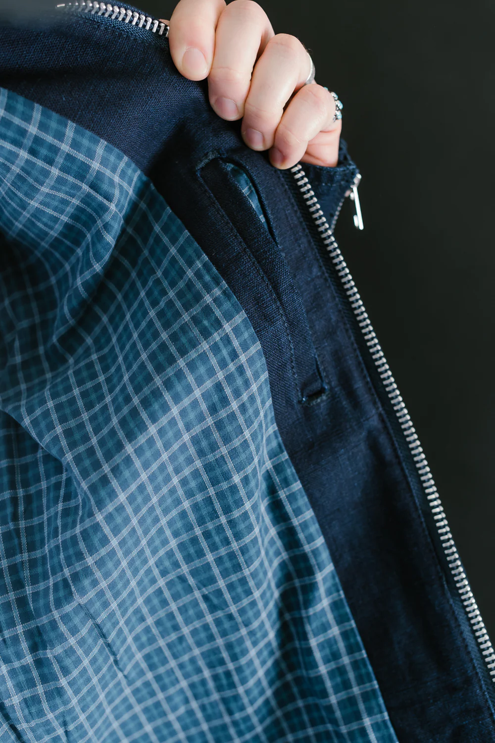 IHJ-135-IND - 13oz Oxford Cloth Riders Jacket - Indigo - Image 22
