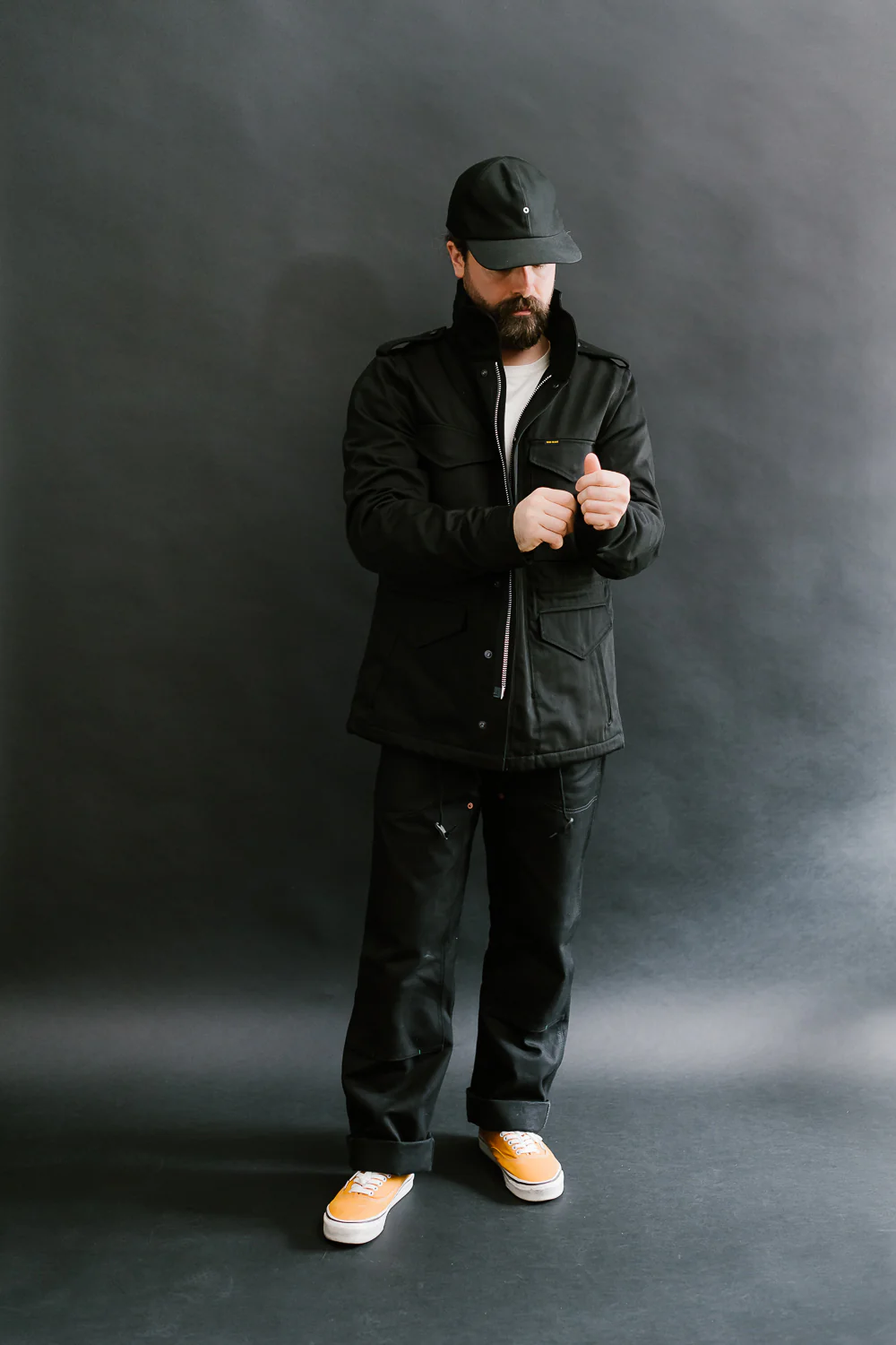 IHM-27-BLK - Sateen M65 Field Jacket - Black - Image 10