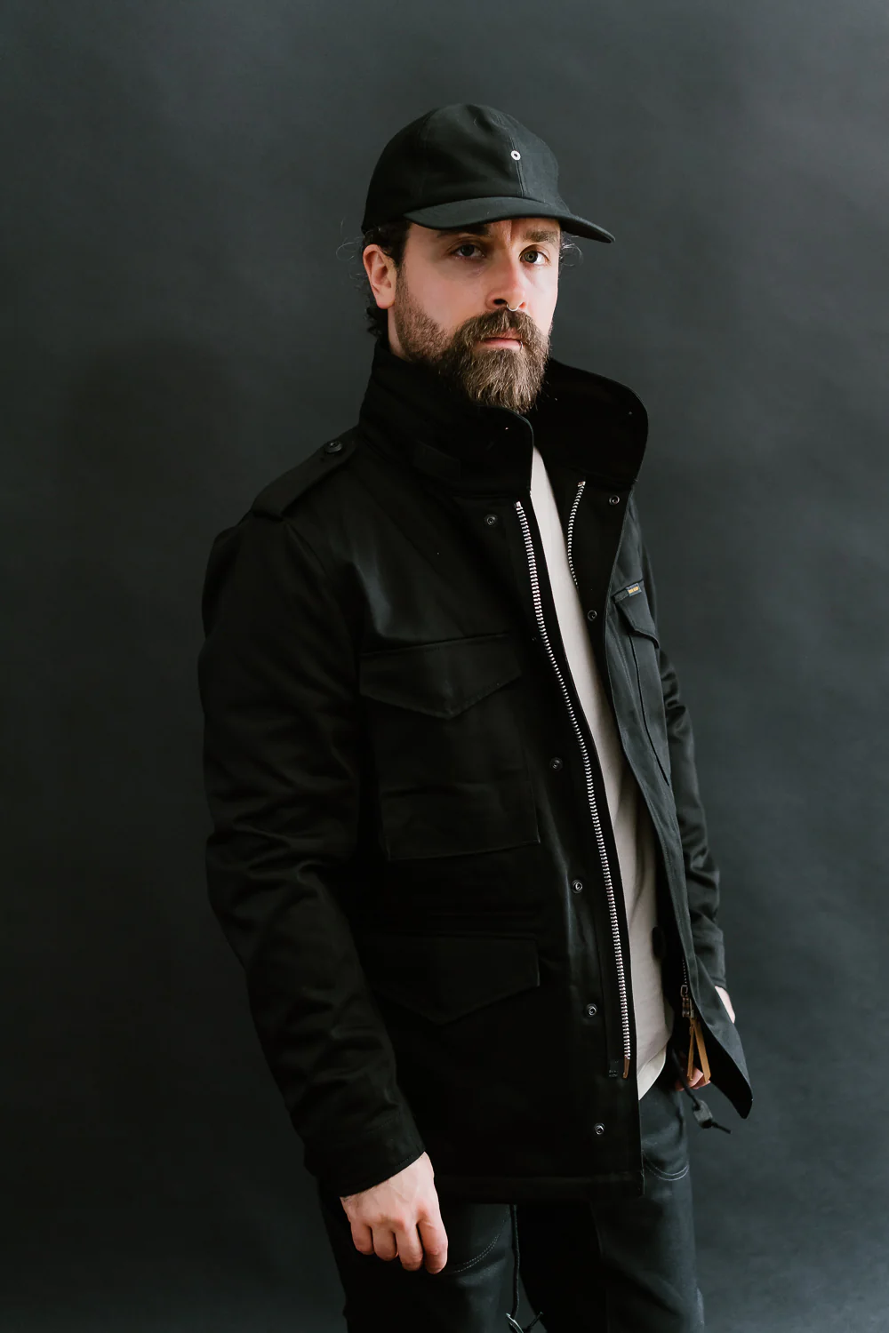 IHM-27-BLK - Sateen M65 Field Jacket - Black - Image 15