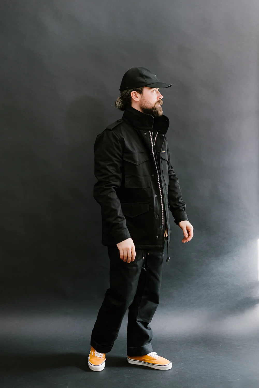 IHM-27-BLK - Sateen M65 Field Jacket - Black - Image 9
