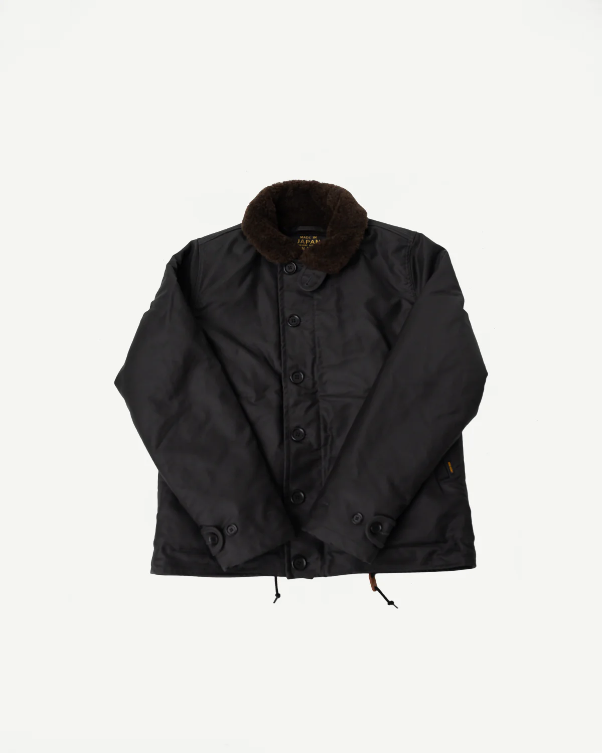 IHM-37-BLK - Oiled Whipcord N1 Deck Jacket - Black