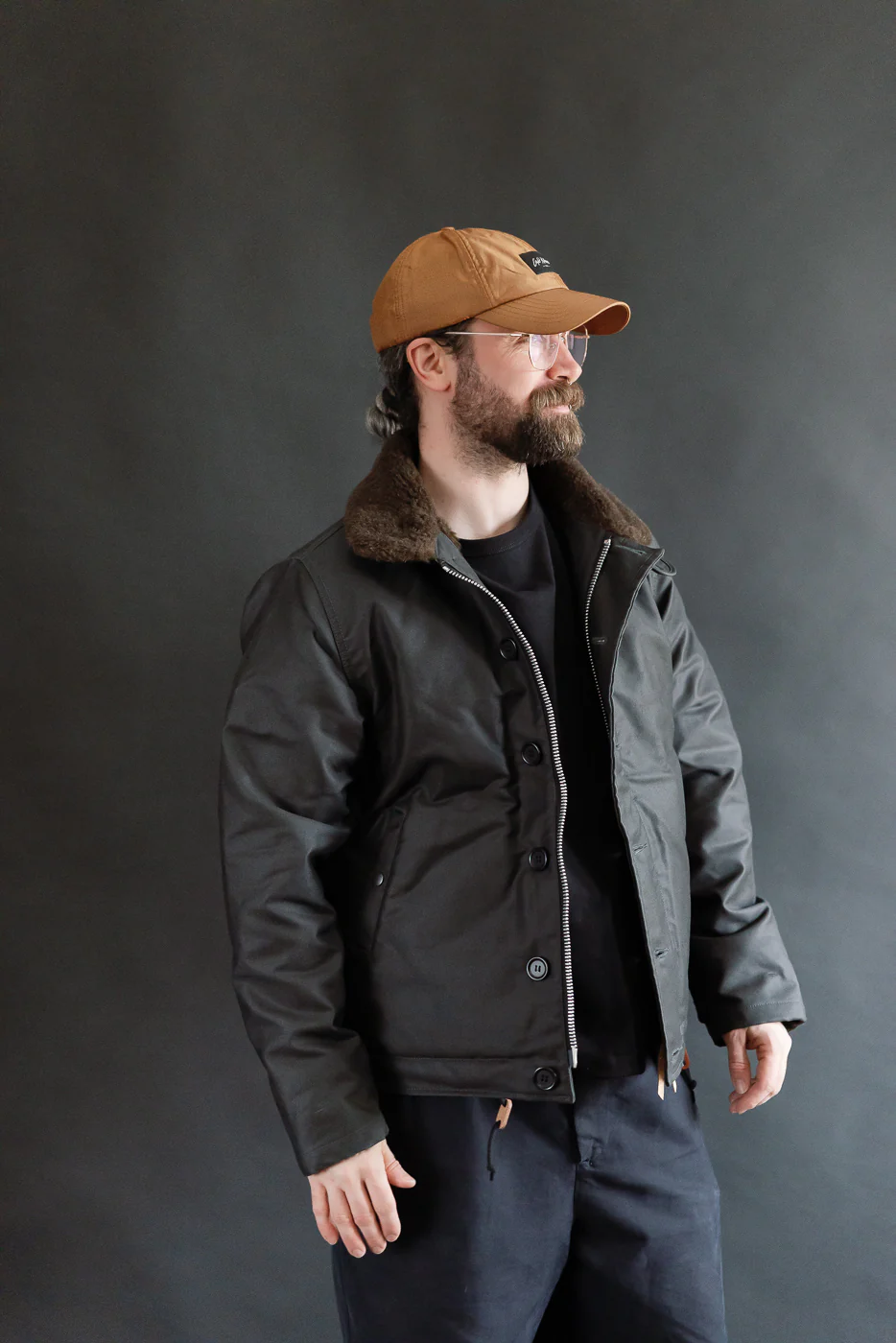 IHM-37-BLK - Oiled Whipcord N1 Deck Jacket - Black - Image 11