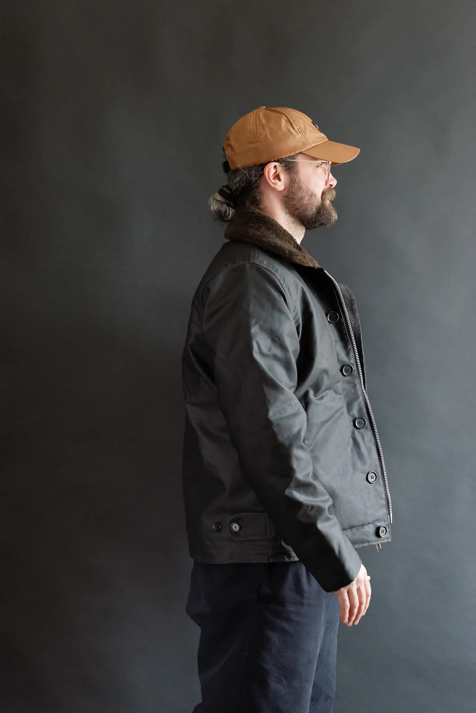 IHM-37-BLK - Oiled Whipcord N1 Deck Jacket - Black - Image 12