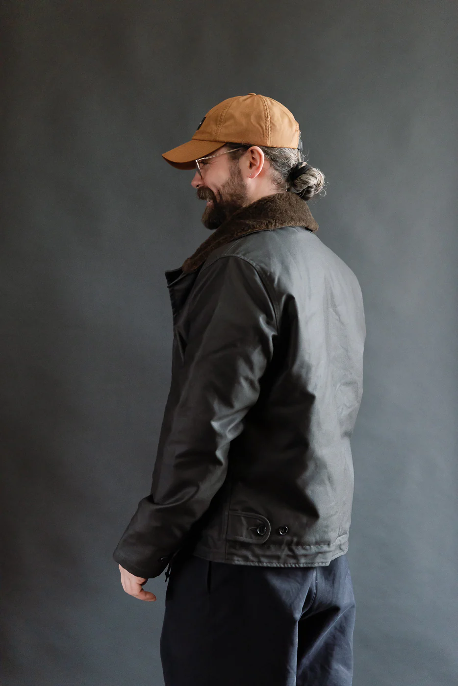 IHM-37-BLK - Oiled Whipcord N1 Deck Jacket - Black - Image 14