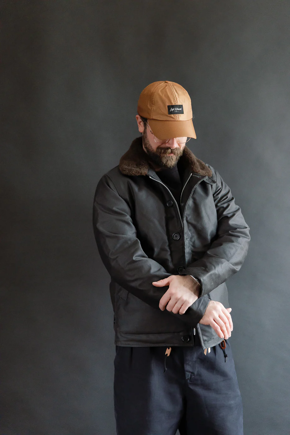 IHM-37-BLK - Oiled Whipcord N1 Deck Jacket - Black - Image 16