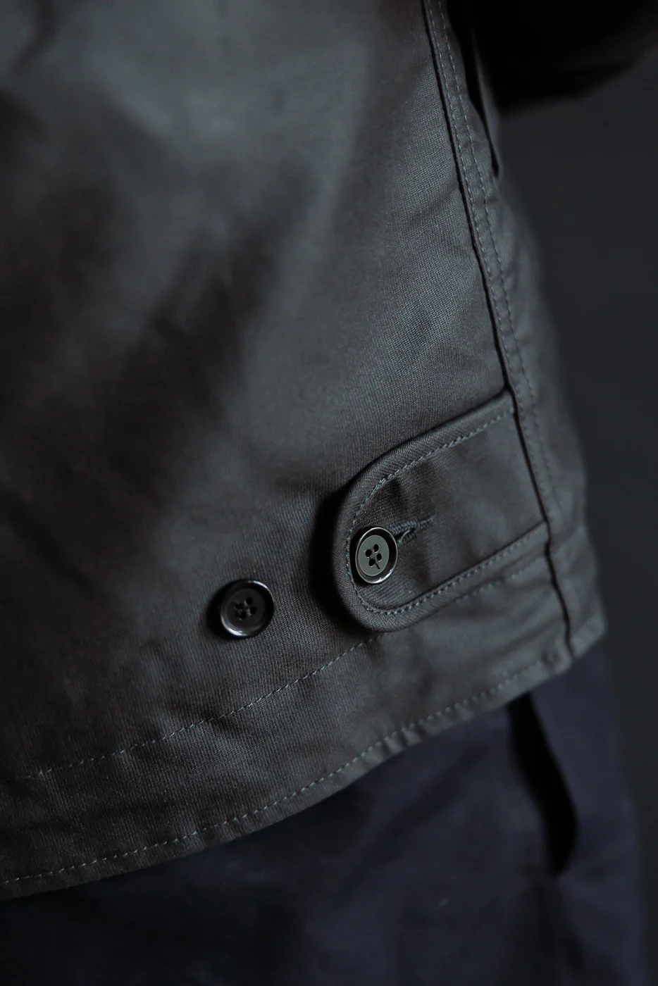 IHM-37-BLK - Oiled Whipcord N1 Deck Jacket - Black - Image 23