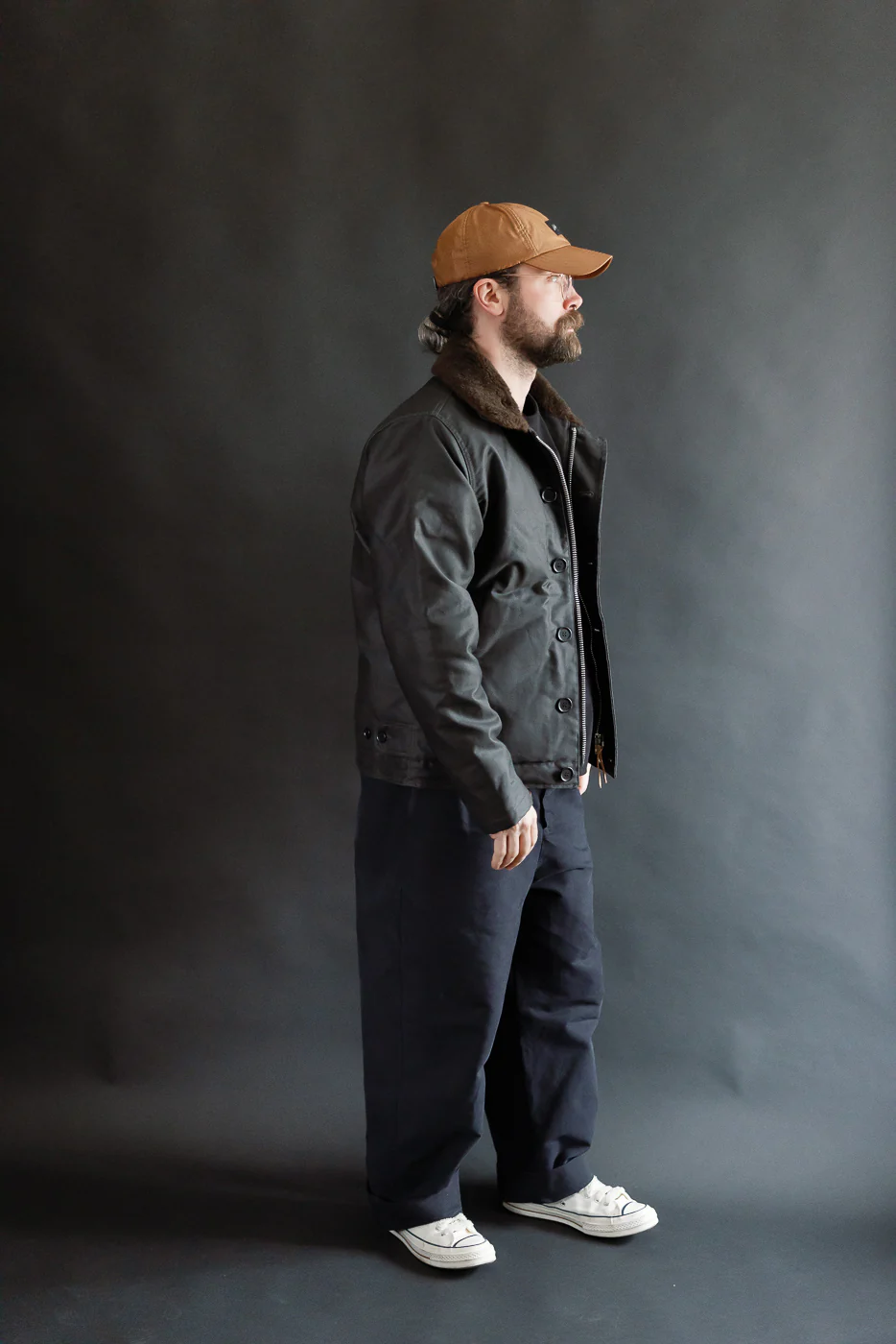 IHM-37-BLK - Oiled Whipcord N1 Deck Jacket - Black - Image 8