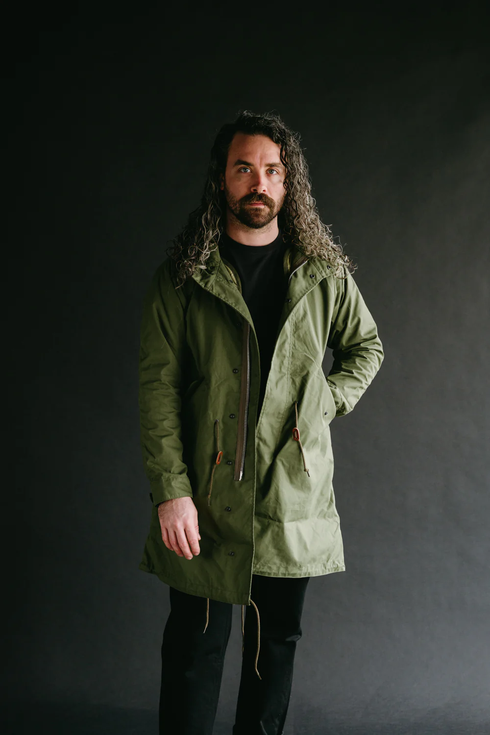 IHM-38-OLV - 5oz Quilted Lining M-51 Type Field Coat - Olive - Image 13