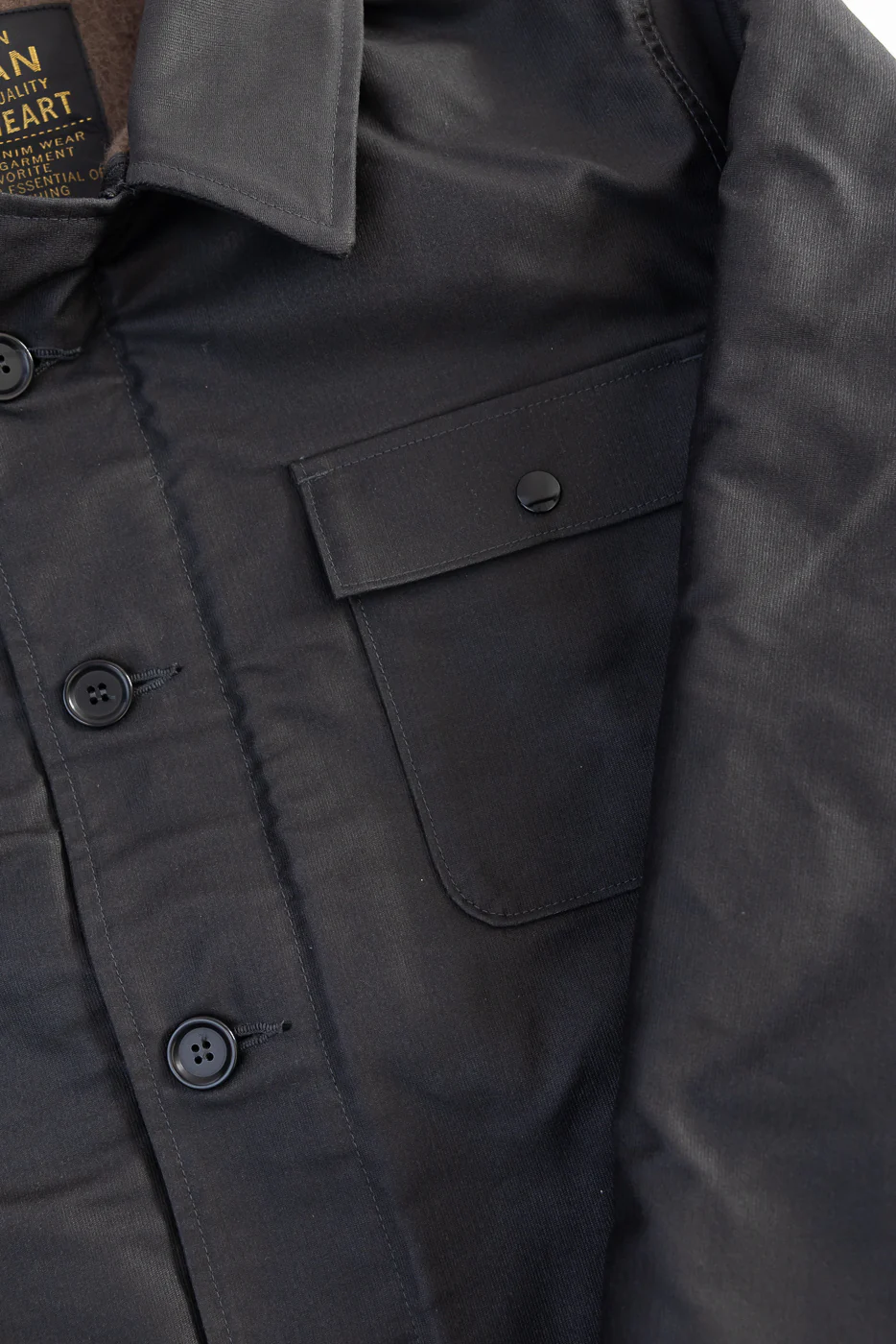 IHM-45-BLK - Oiled Whipcord A2 Deck Jacket - Black - Image 4