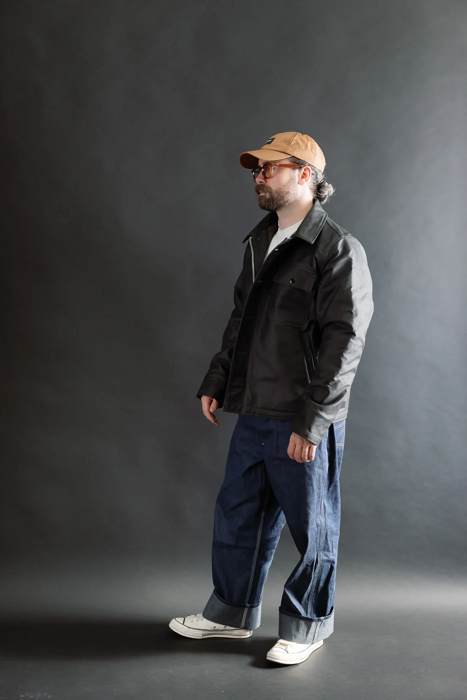IHM-45-BLK - Oiled Whipcord A2 Deck Jacket - Black - Image 9