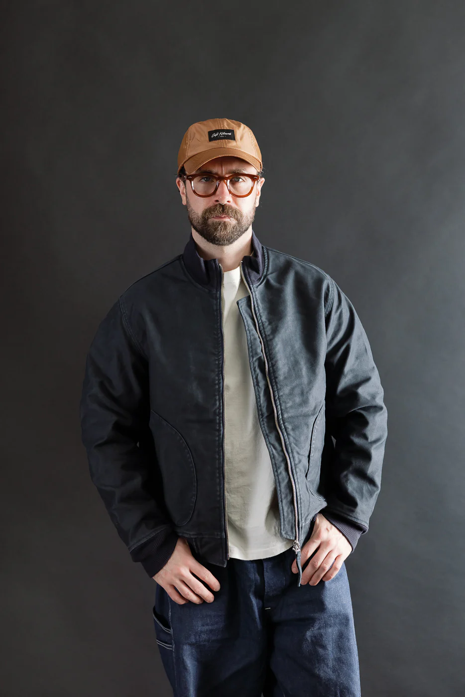 IHM-47-NAV - 12oz Whipcord Tanker Jacket - Navy - Image 10