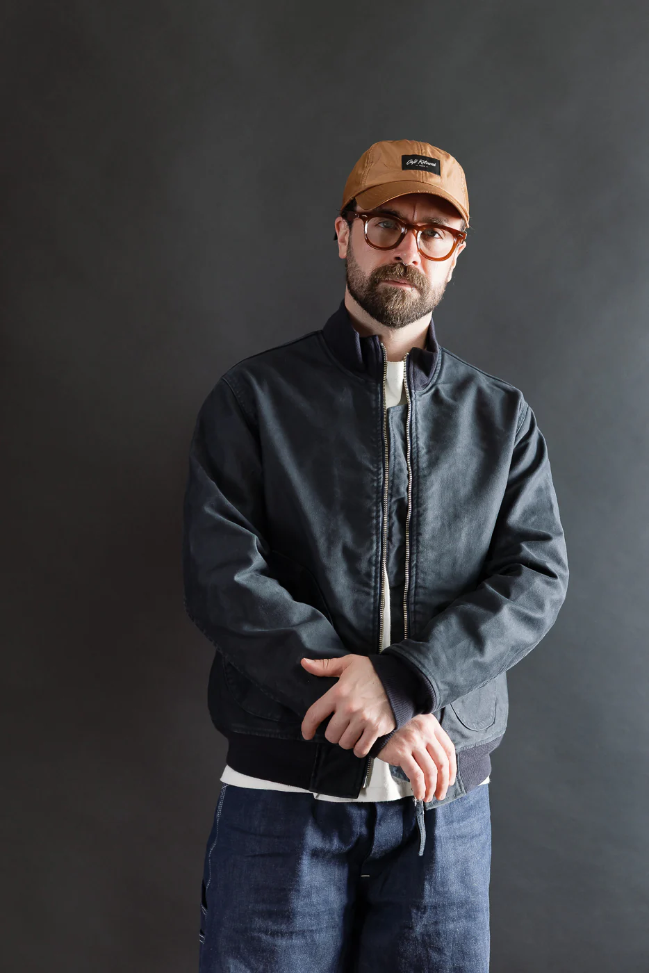 IHM-47-NAV - 12oz Whipcord Tanker Jacket - Navy - Image 16