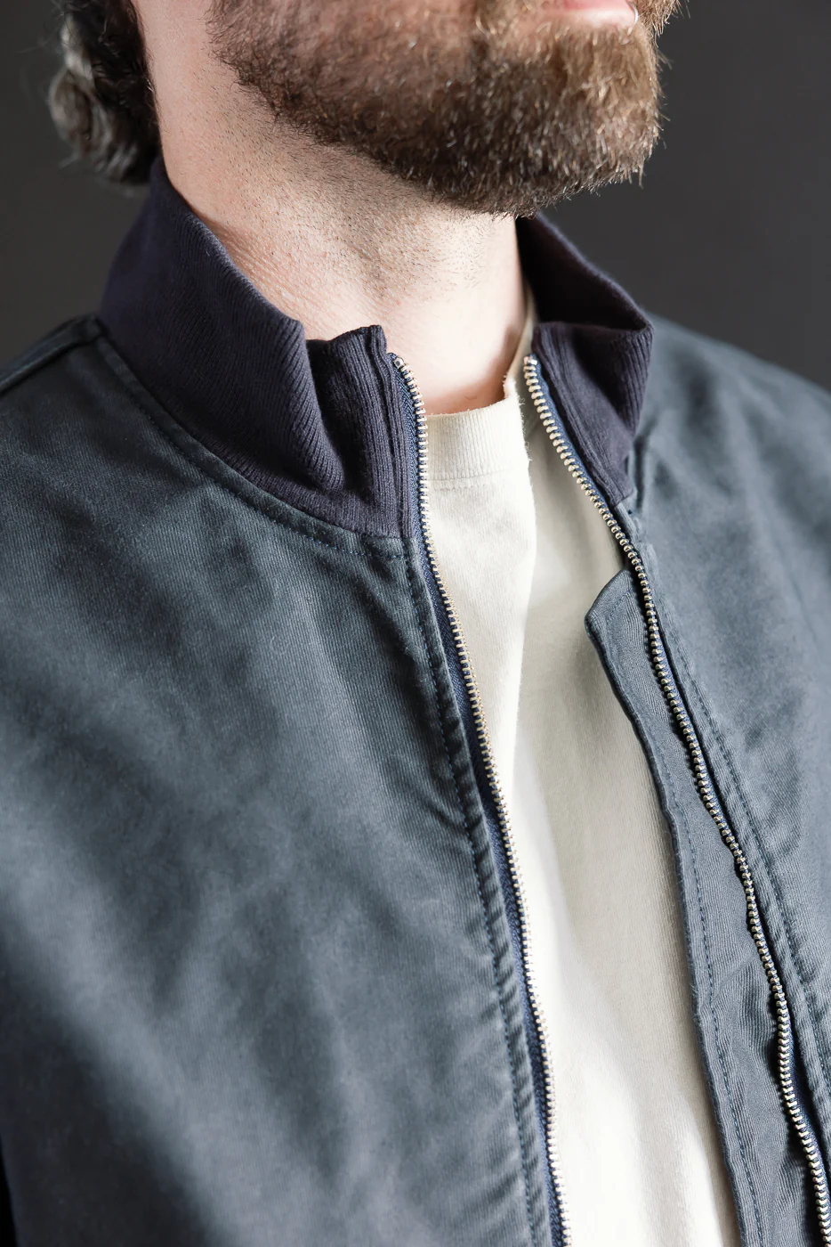 IHM-47-NAV - 12oz Whipcord Tanker Jacket - Navy - Image 18