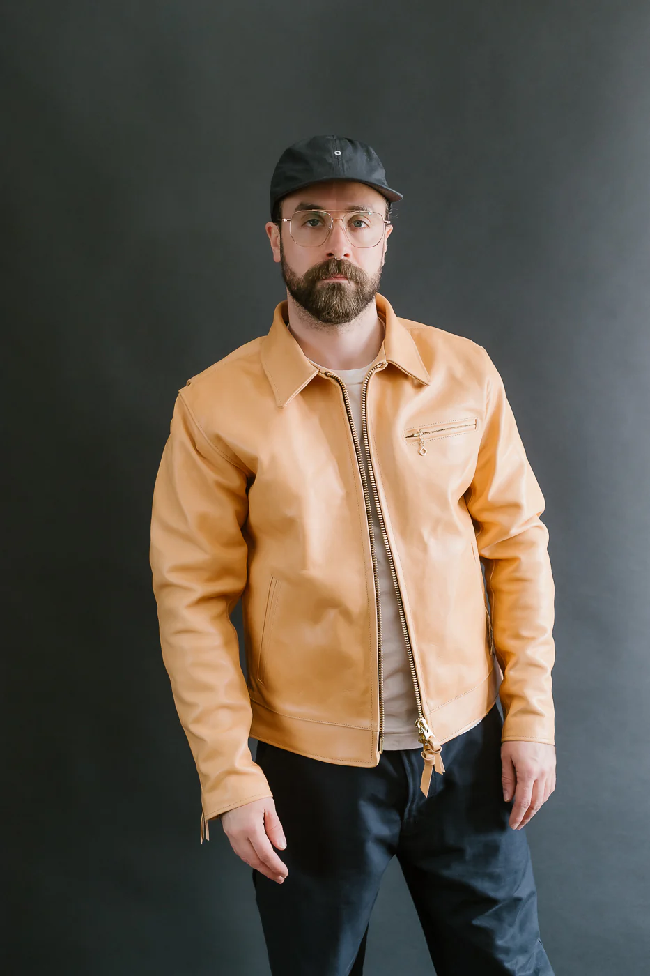 IHSB-TGN-NAT - Iron Heart x Simmons Bilt Mustang Horsehide Tailgunner - Natural - Image 18